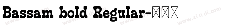 Bassam bold Regular字体转换 Bassam bold Regular字体转换